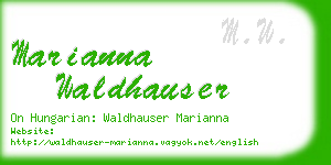 marianna waldhauser business card